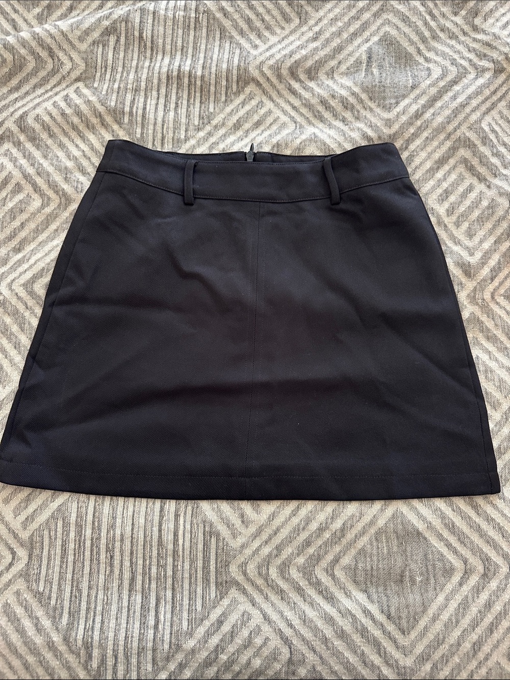 Women's Black Mini Skirt with Belt Loops